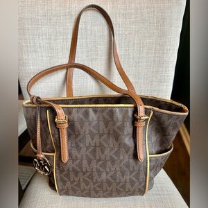 Michael Kors Brown and Tan Tote Bag